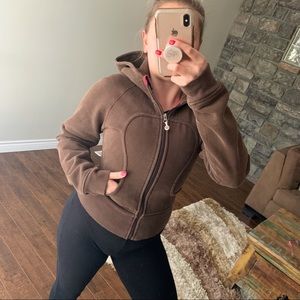 Lululemon Athletica Brown Remix Scuba Style Hoodie Size 6